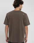 Polera manga corta hombre Plain Heavyweight café - Algodón orgánico - Frøens