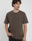 Polera manga corta hombre Plain Heavyweight café - Algodón orgánico - Frøens