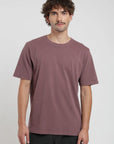 Polera manga corta hombre Plain burdeo - Algodón orgánico - Frøens