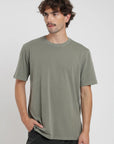 Polera manga corta hombre Plain verde - Algodón orgánico - Frøens