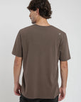 Polera manga corta hombre Rana café - Algodón orgánico - Frøens
