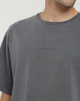 Polera manga corta hombre Oversize grafito - Algodón orgánico - Frøens