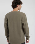 Polerón hombre Atlántico olivo - Algodón orgánico - Frøens