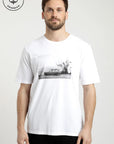 Polera manga corta hombre Auto surf blanco - Algodón orgánico - Frøens
