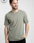 Polera manga corta hombre Plain verde - Algodón orgánico - Frøens
