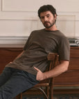Polera manga corta hombre Bolsillo café