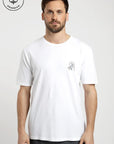 Polera manga corta hombre Surfer cactus blanco - Algodón orgánico - Frøens