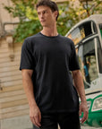 Polera manga corta hombre Plain Heavyweight negro - Algodón orgánico - Frøens