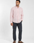 Label - Camisa manga larga amalfi 100% lino rosado - Froens