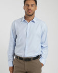 Label - Camisa manga larga Non iron celeste Froens