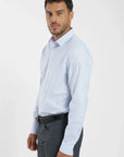 Label - Camisa manga larga Non iron stripes azul Froens