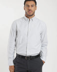 Label - Camisa manga larga Oxford gris Froens