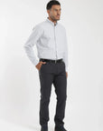 Label - Camisa manga larga Oxford gris Froens