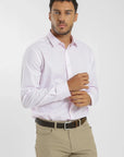 Label - Camisa manga larga York mini check rosado Froens