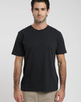 Label - Polera manga corta hombre slim negro - Froens