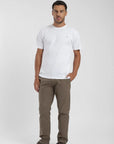 Label - Polera manga corta hombre Slim blanco Froens
