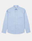 Label - Camisa manga larga non iron celeste