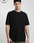 Polera manga corta hombre Mao negro - Algodón orgánico slub - Frøens