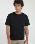 Polera manga corta hombre Heavyweight Loose negro - Algodón orgánico