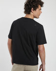 Polera manga corta hombre Heavyweight Loose negro - Algodón orgánico