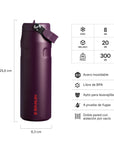 Botella Térmica Stanley Flip Straw Aerolight Plum | 710 ml
