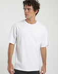 Polera manga corta hombre Oversize blanco - Algodón orgánico