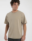 Polera manga corta hombre Oversize camel - Algodón orgánico - Frøens