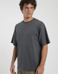 Polera manga corta hombre Oversize grafito - Algodón orgánico - Frøens