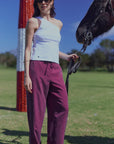 Pantalón mujer coral burdeo Froens