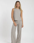 Pantalón mujer faro stripes beige Froens