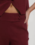 Pantalón mujer Luna burdeo Froens