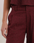 Pantalón mujer Docas rombos burdeo Froens