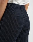 Pantalón mujer Docas stripes azul - Lino - Frøens