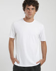 Polera manga corta hombre Plain blanco - Algodón orgánico