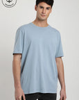 Polera manga corta hombre Plain celeste - Algodón orgánico - Frøens