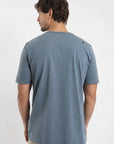 Polera manga corta hombre Bolsillo azul
