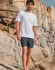 Polera manga corta hombre Bolsillo blanco