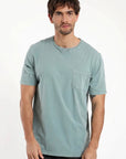Polera manga corta hombre Bolsillo petróleo