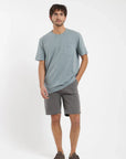 Polera manga corta hombre Bolsillo stitch celeste Froens