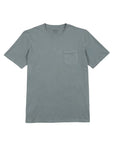 Polera manga corta hombre Bolsillo stitch celeste