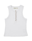 Polera sin mangas mujer Botones blanco Froens