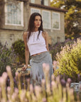Polera sin mangas mujer Botones blanco Froens