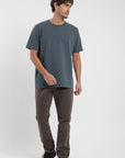 Polera manga corta hombre Heavyweight azul