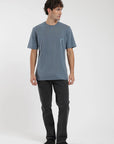 Polera manga corta hombre Hoja azul