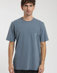Polera manga corta hombre Hoja azul