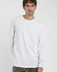 Polera manga larga hombre Plain heavy blanco