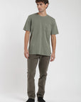 Polera manga corta hombre Bolsillo verde