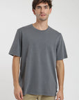 Polera manga corta hombre Plain heavy grafito