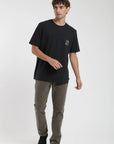 Polera manga corta hombre South negro