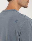 Polera manga larga hombre Plain heavy azul